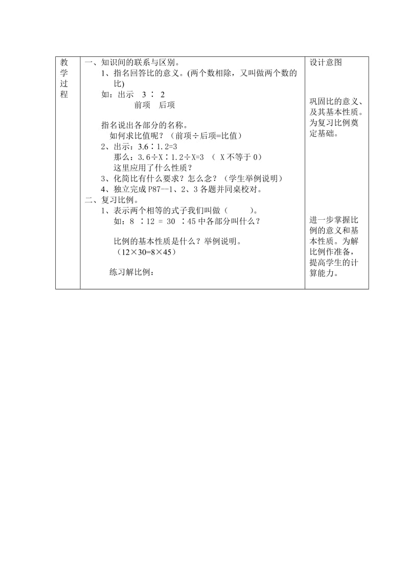 2019年六年级数学总复习备课笔记及练习题第三单元复习一.doc_第2页