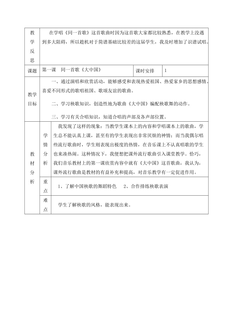 2019年第一学期东平小学六年级音乐教案.doc_第2页