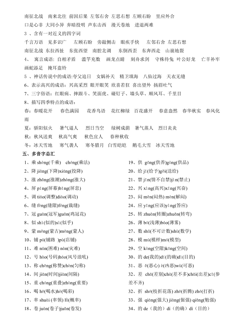 2019年四年级语文上册复习资料整理(晨读).doc_第2页