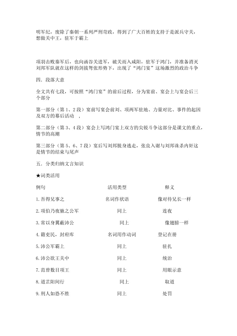 2019-2020年粤教版高中语文必修五《鸿门宴》word学案.doc_第2页