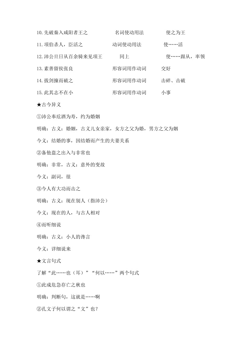 2019-2020年粤教版高中语文必修五《鸿门宴》word学案.doc_第3页