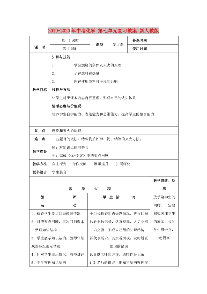 2019-2020年中考化学 第七单元复习教案 新人教版.doc_第1页