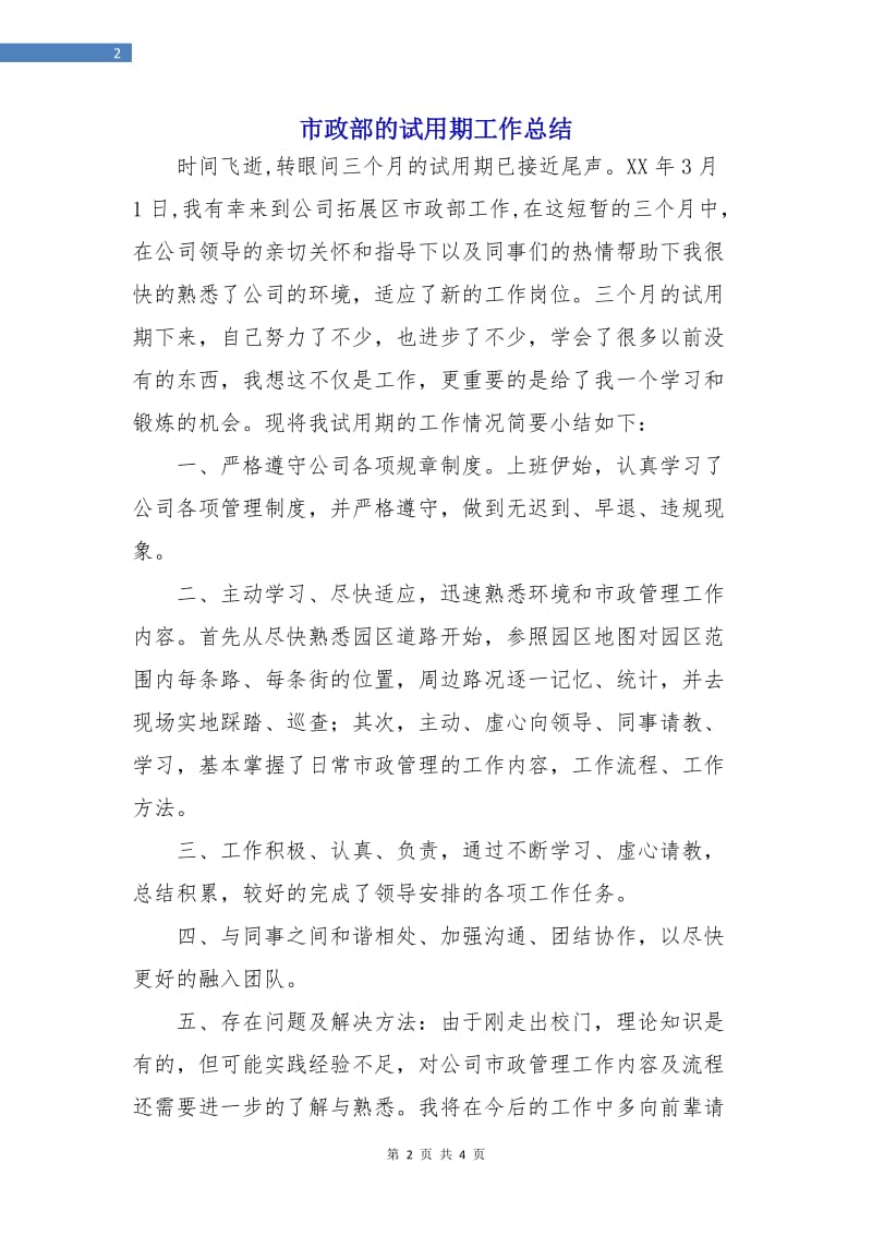 市政部的试用期工作总结.doc_第2页