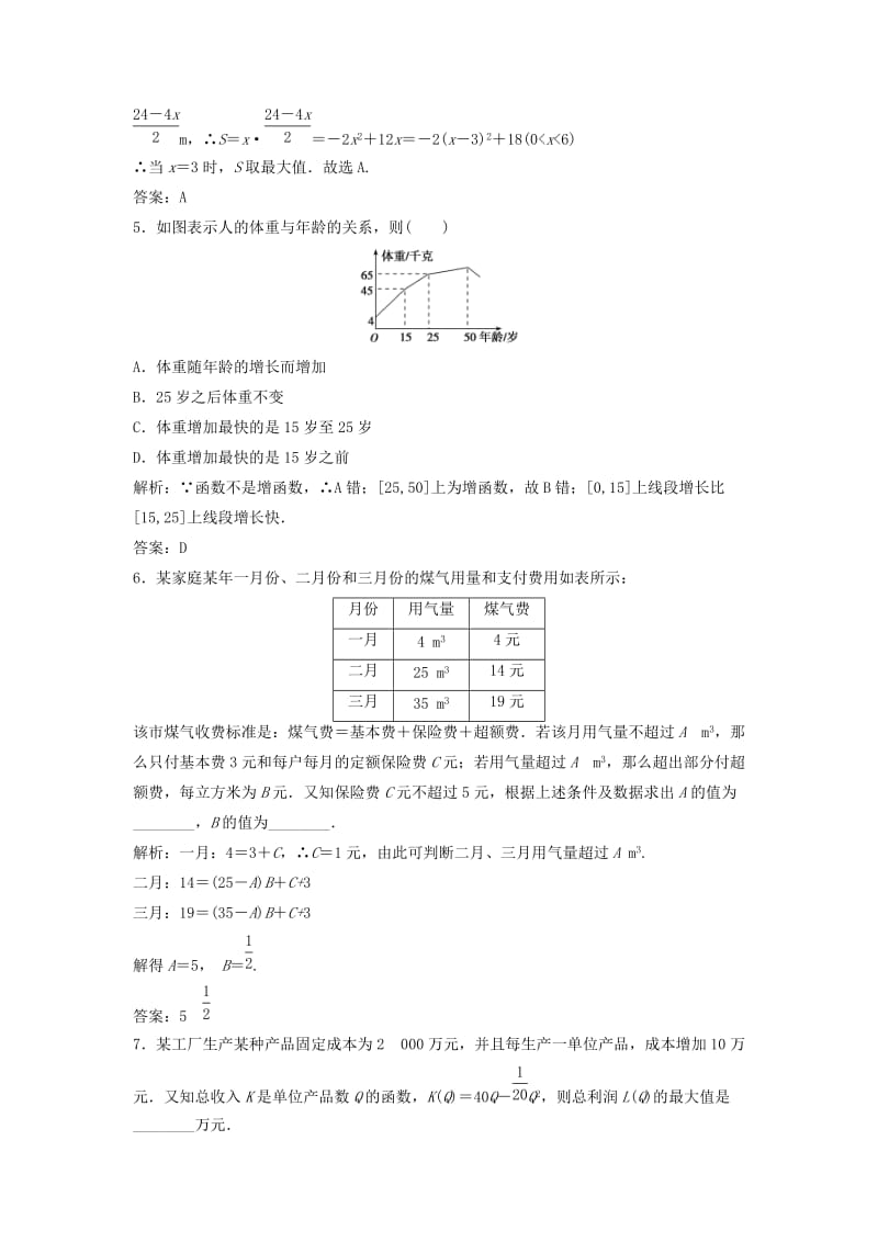 2017-2018学年高中数学 第三章 函数的应用 3.2 函数模型及其应用 3.2.2 函数模型的应用实例优化练习 新人教A版必修1.doc_第2页