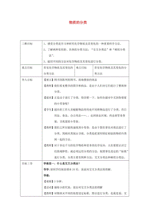 2018-2019學(xué)年高中化學(xué) 第2章 化學(xué)物質(zhì)及其變化 第1節(jié) 物質(zhì)的分類(lèi) 第1課時(shí)教案 新人教版必修1.doc