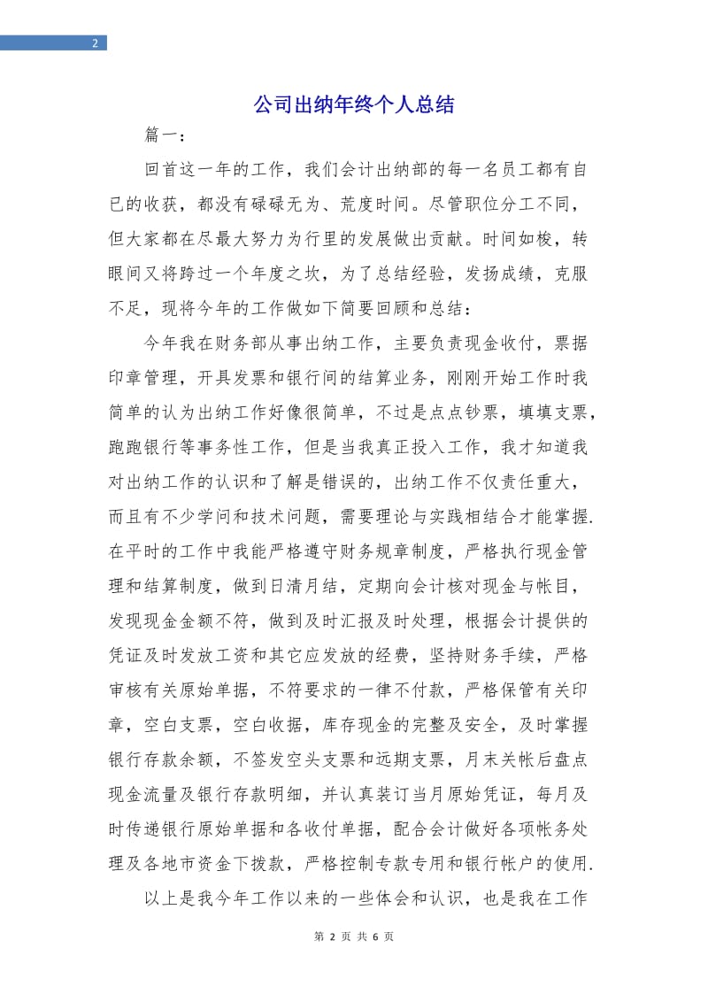 公司出纳年终个人总结.doc_第2页