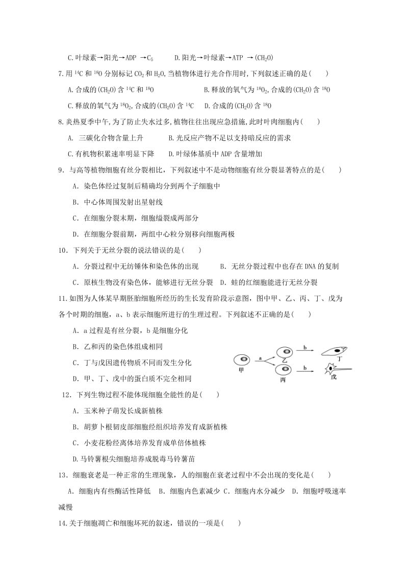 广东省江门市第二中学2018-2019学年高一生物下学期第一次月考试题.doc_第2页