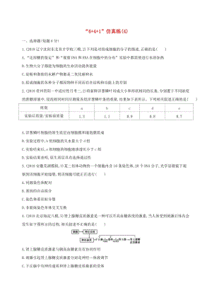 2019高考生物 考前限時提分練 “6+4+1”仿真練（4）（含解析）.docx