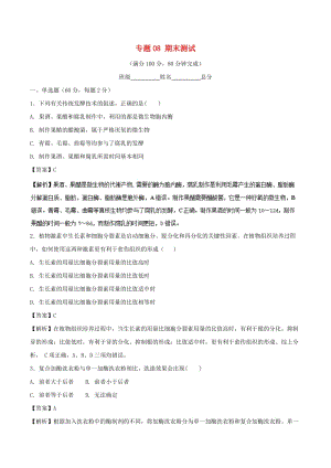 2017-2018學(xué)年高中生物 專題08 期末測(cè)試同步單元雙基雙測(cè)A卷 新人教版選修3.doc