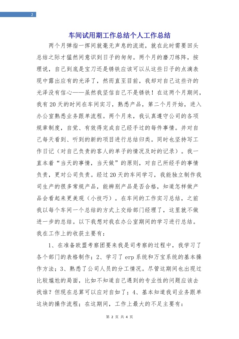 车间试用期工作总结个人工作总结.doc_第2页