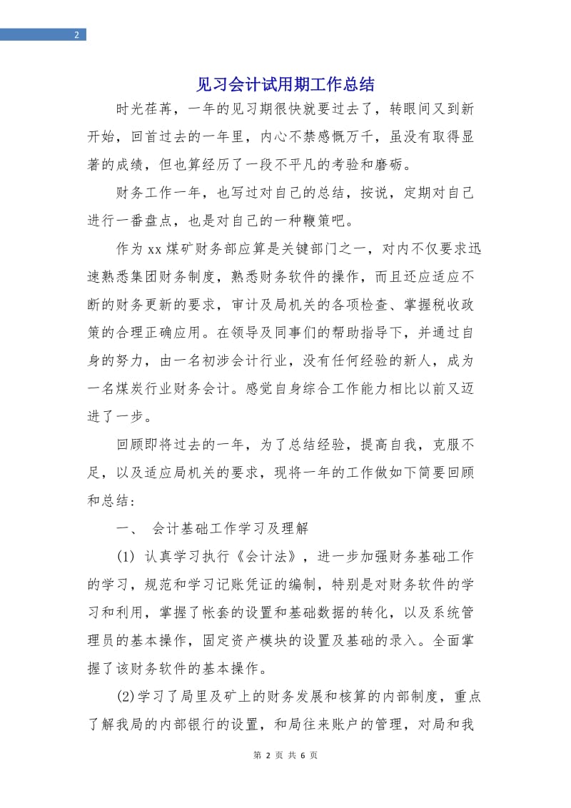 见习会计试用期工作总结.doc_第2页