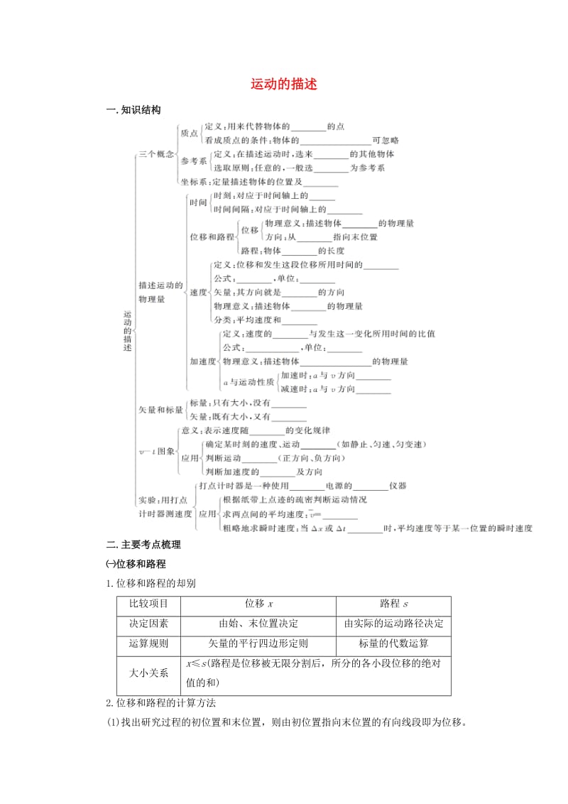 2018-2019学年高中物理 第1章 运动的描述导学案 新人教版必修1.doc_第1页