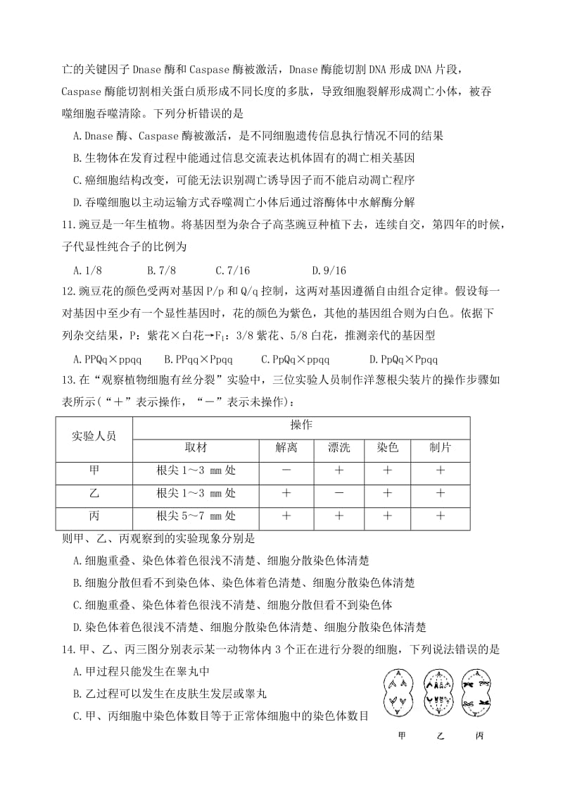 广东省汕头市金山中学2017-2018学年高一生物下学期期中试题.doc_第3页