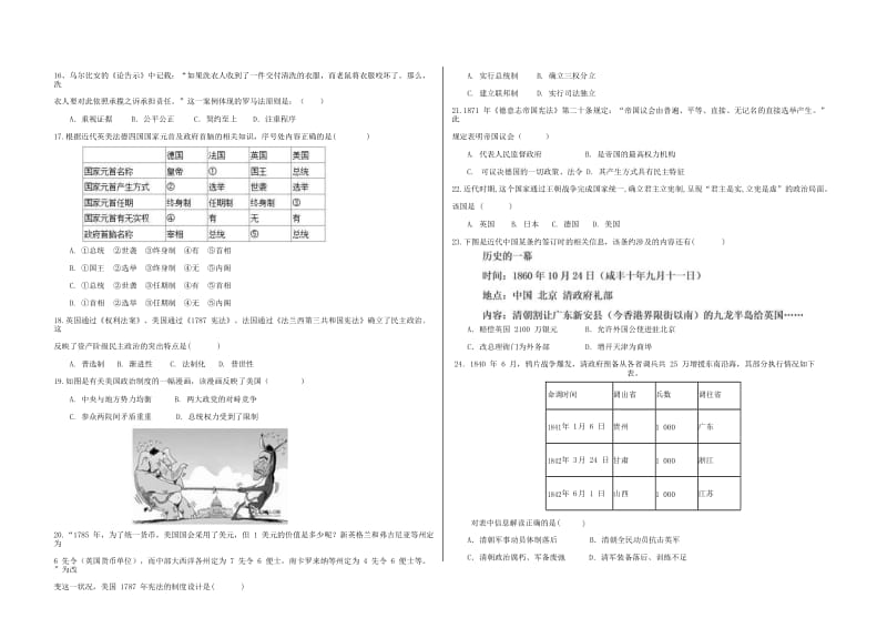 安徽省北大附属宿州实验学校2018-2019学年高一历史上学期期中试题.doc_第3页