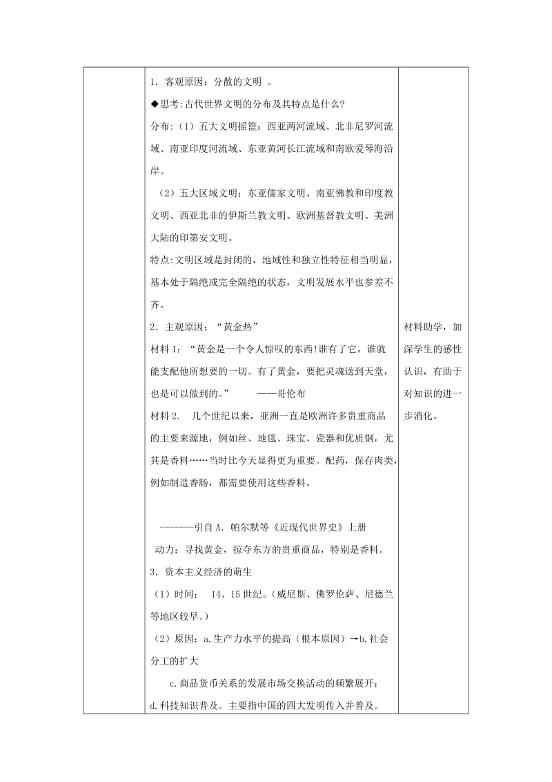 2018-2019学年高中历史 专题五 走向世界的资本主义市场 5.1 开辟文明交往的航线教案1 人民版必修2.doc_第3页