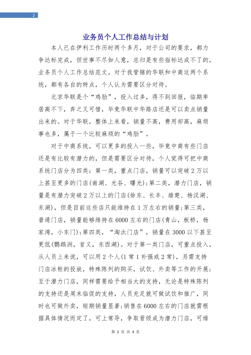 业务员个人工作总结与计划.doc_第2页