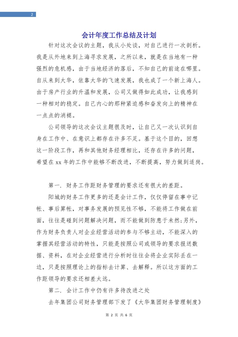 会计年度工作总结及计划.doc_第2页