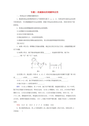 2017-2018學(xué)年高中物理 專題1 機(jī)械振動(dòng)的理解和應(yīng)用學(xué)案 教科版選修3-4.doc