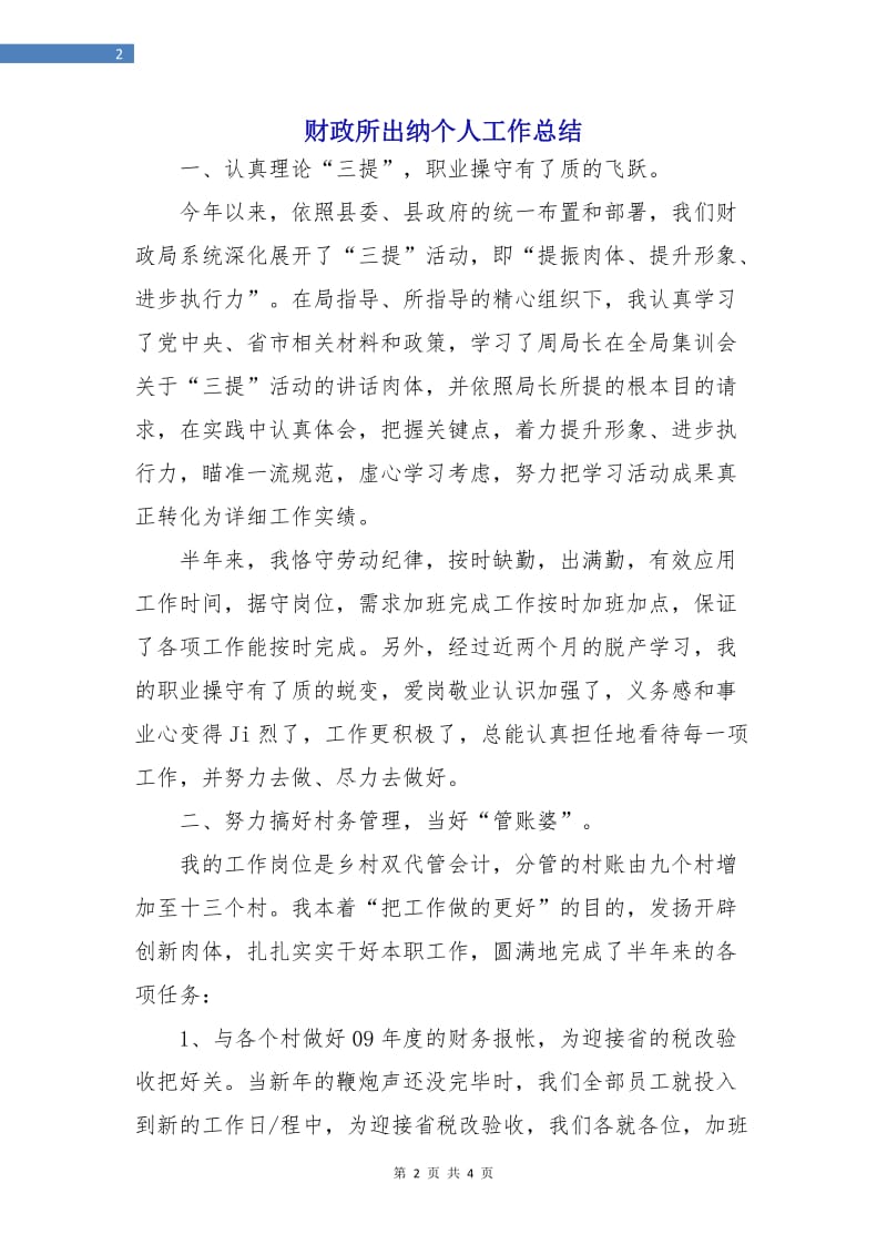 财政所出纳个人工作总结.doc_第2页