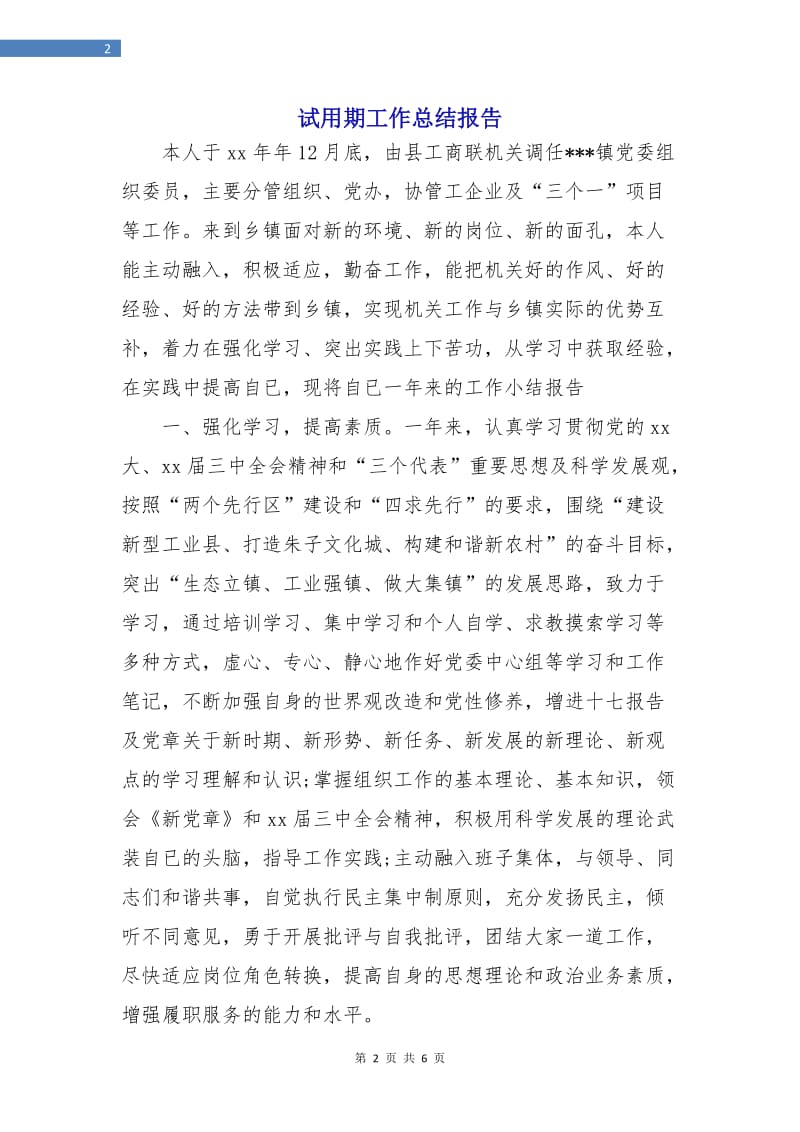 试用期工作总结报告.doc_第2页