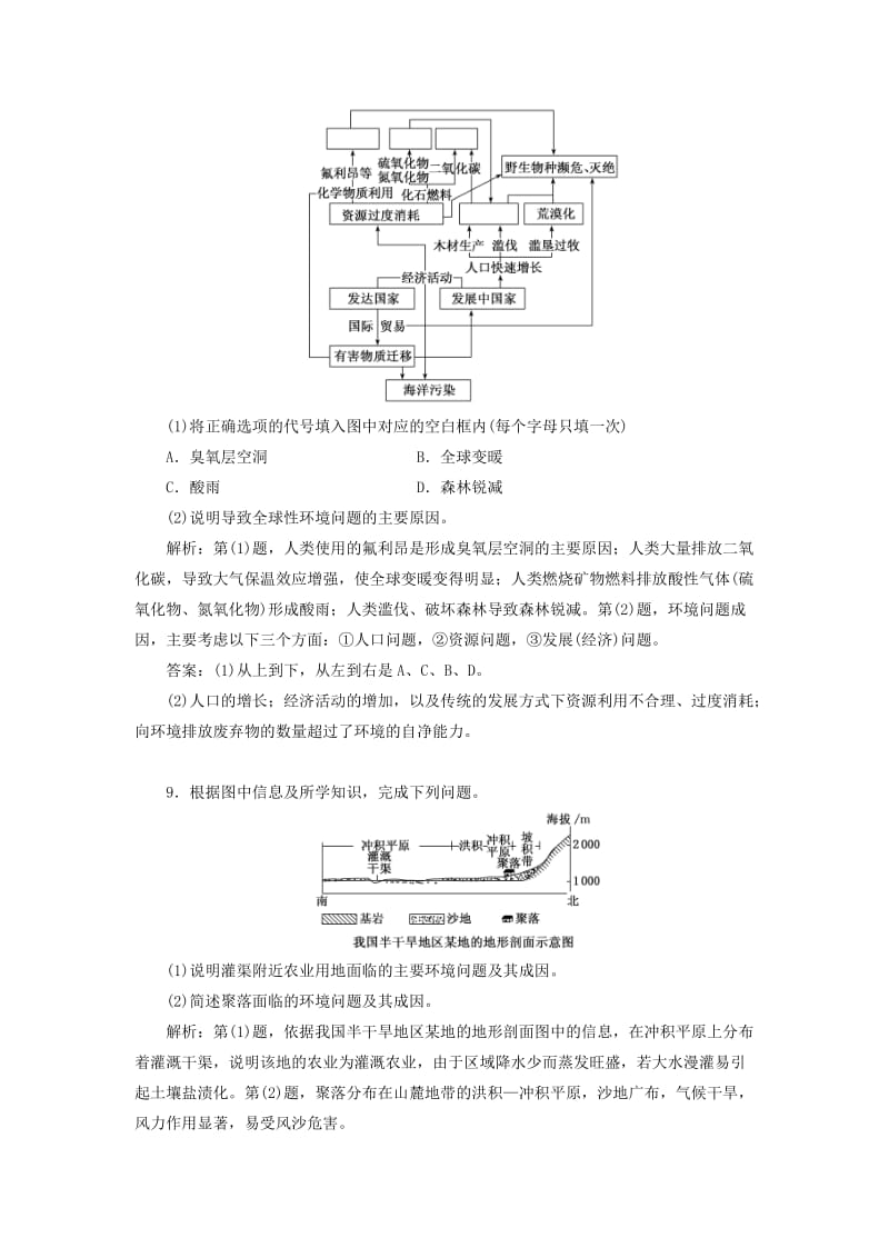 2018-2019学年高中地理 课时达标验收（二）当代环境的产生及其特点（含解析）新人教版选修6.doc_第3页