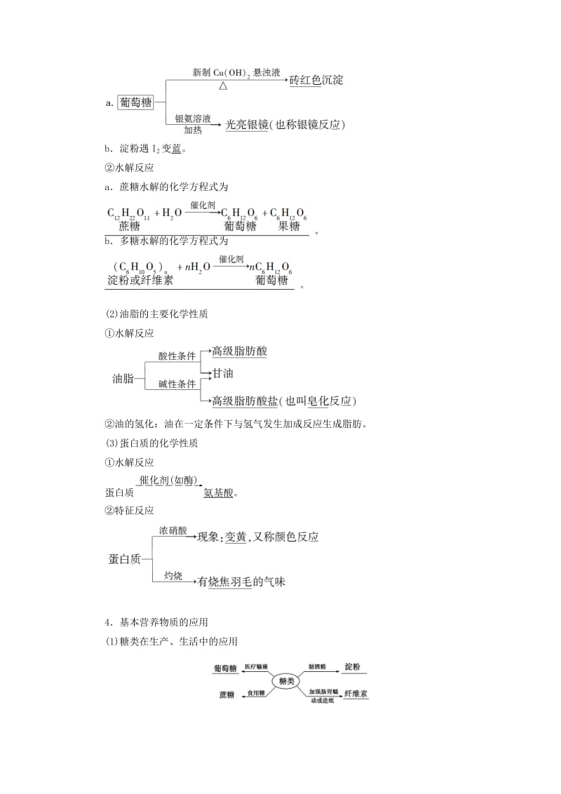 2018-2019学年高中化学 第3章 有机化合物 第4节 基本营养物质学案 新人教版必修2.doc_第2页