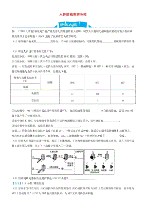 2019高考生物三輪沖刺 大題提分 大題精做3 人體的穩(wěn)態(tài)和免疫（含解析）.docx