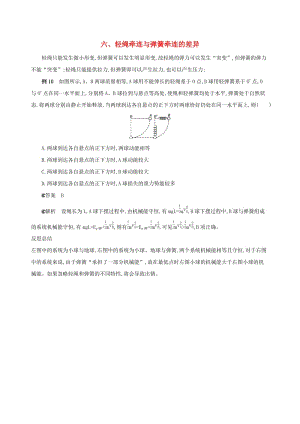 2019高考物理三輪沖刺 考前沖刺練：中檔防錯(cuò)練——杜絕失分 六 輕繩牽連與彈簧牽連的差異.docx