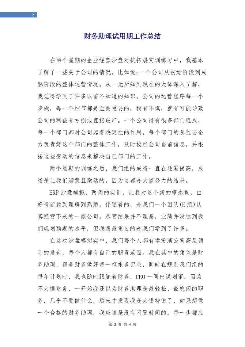 财务助理试用期工作总结.doc_第2页