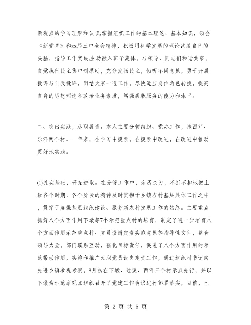 2019年镇党委书记试用期转正工作总结范文.doc_第2页