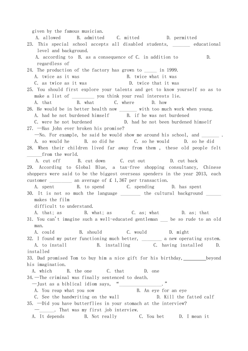 江苏省扬州中学2017-2018学年高二英语上学期期中试题.doc_第3页