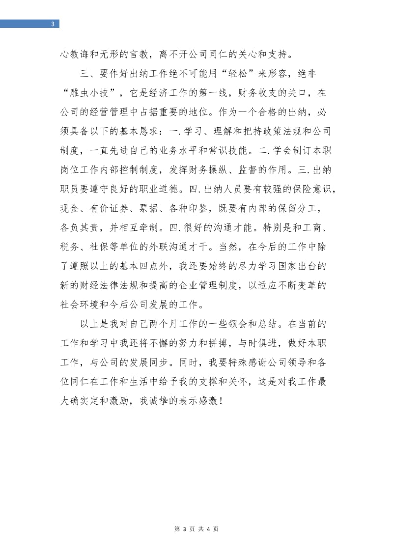 出纳试用期工作总结与计划.doc_第3页