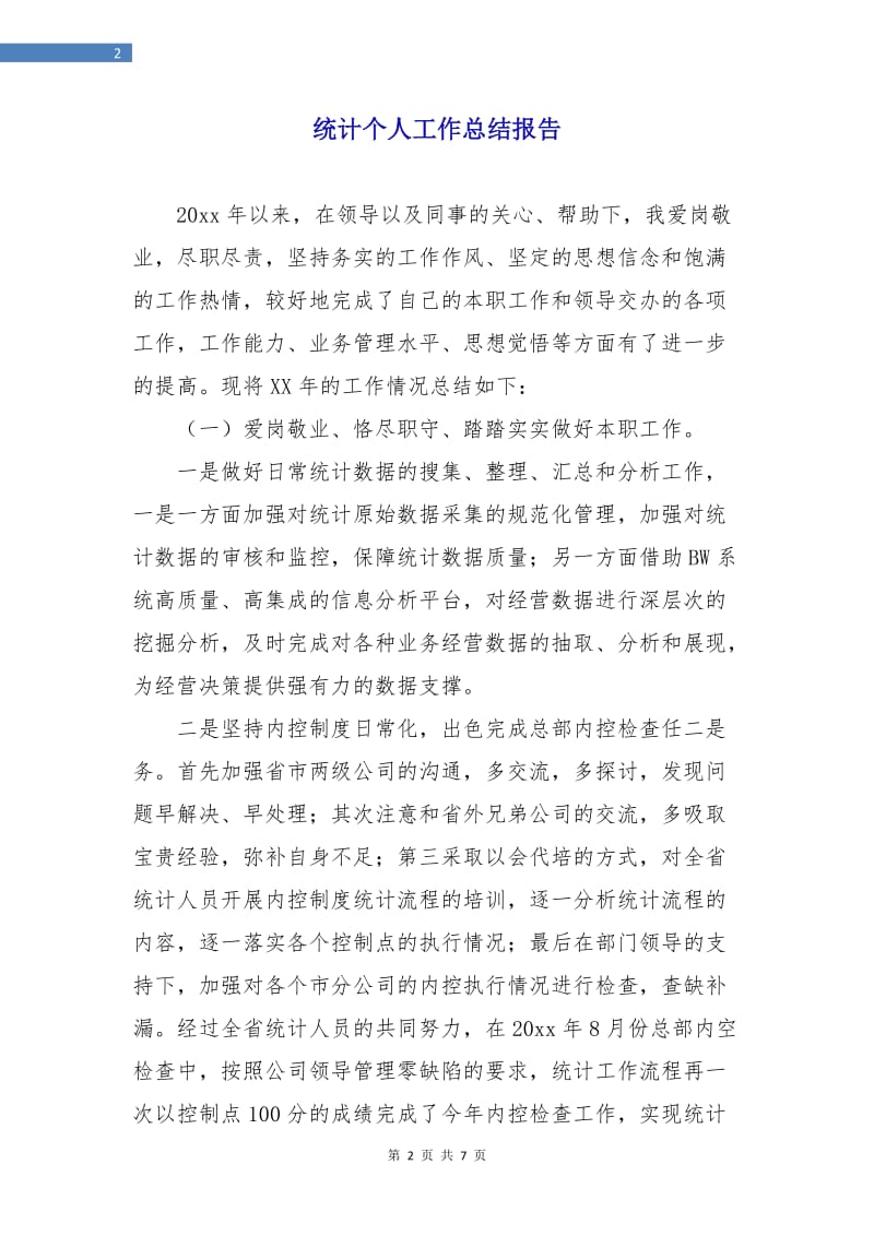 统计个人工作总结报告.doc_第2页