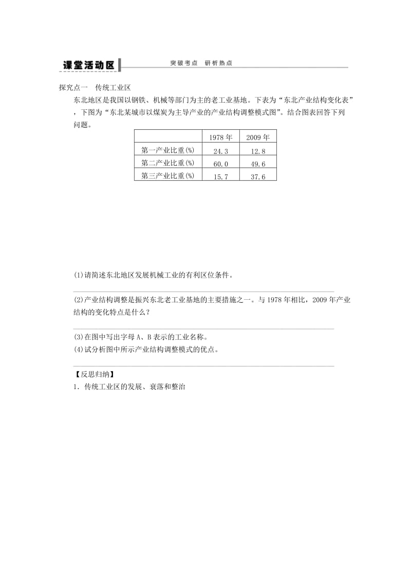 2018-2019学年高考地理总复习 第九单元 工业地域类型的形成与发展 课时34 传统工业区和新工业区学案 新人教版.doc_第2页