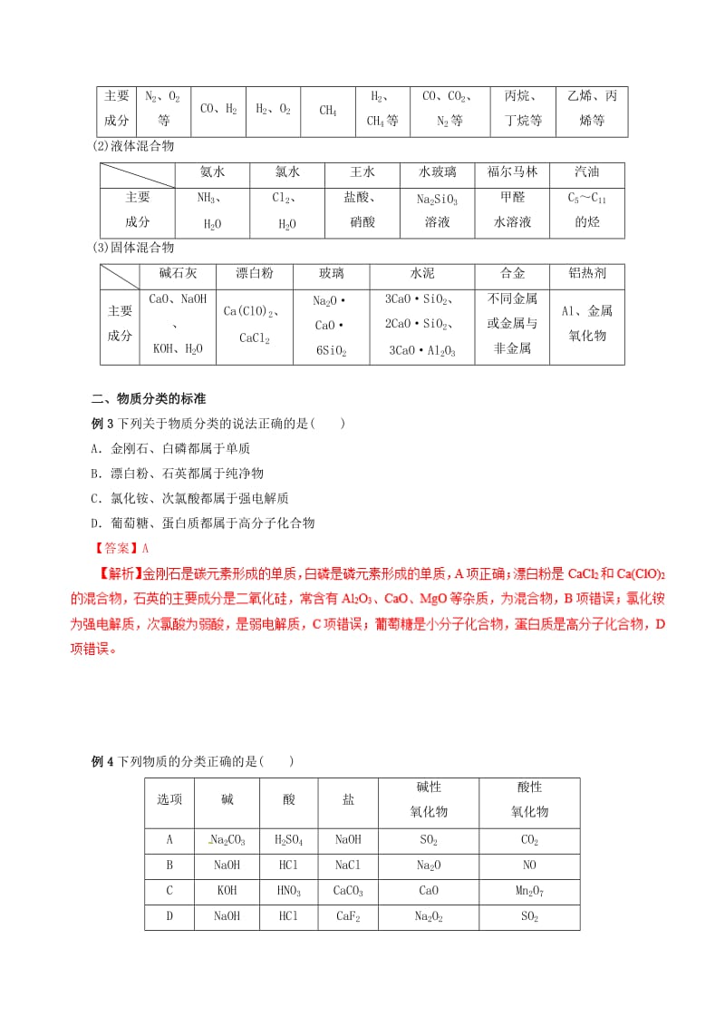 2019年高考化学二轮复习 专题02 物质的组成、性质和分类教案.doc_第2页