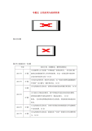 （江蘇版）2019高考政治二輪復(fù)習(xí) 第1部分 專題突破 專題五 公民權(quán)利與政府職責(zé)（第1課時(shí)）核心考點(diǎn)突破講義.doc