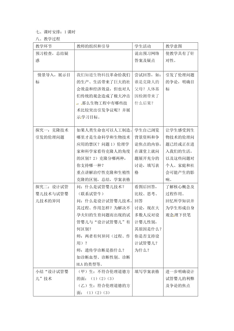 2019年春高中生物 专题4 生物技术的安全性和伦理问题 4.2 关注生物技术的伦理问题（第2课时）预习学案 新人教版选修3.doc_第2页