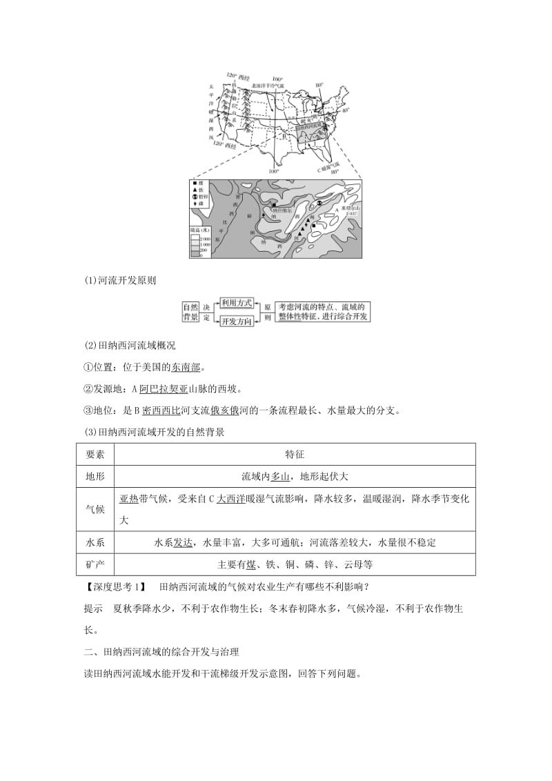 2019版高考地理大一轮复习 第十单元 区域可持续发展 第27讲 美国田纳西河流域的治理学案 中图版.doc_第2页