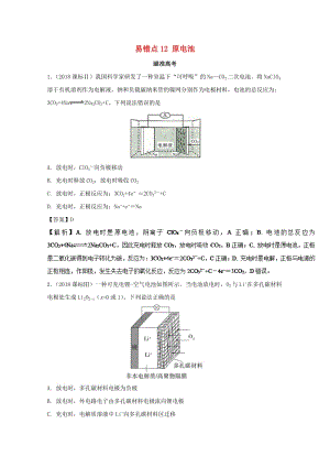 2019年領(lǐng)軍高考化學(xué) 清除易錯(cuò)點(diǎn) 專題12 原電池知識點(diǎn)講解.doc