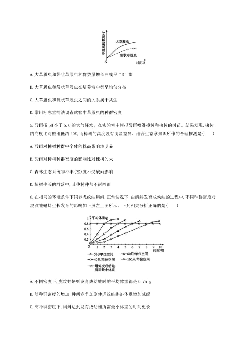 2019年高考生物二轮复习 专题能力训练13 种群、群落.docx_第3页