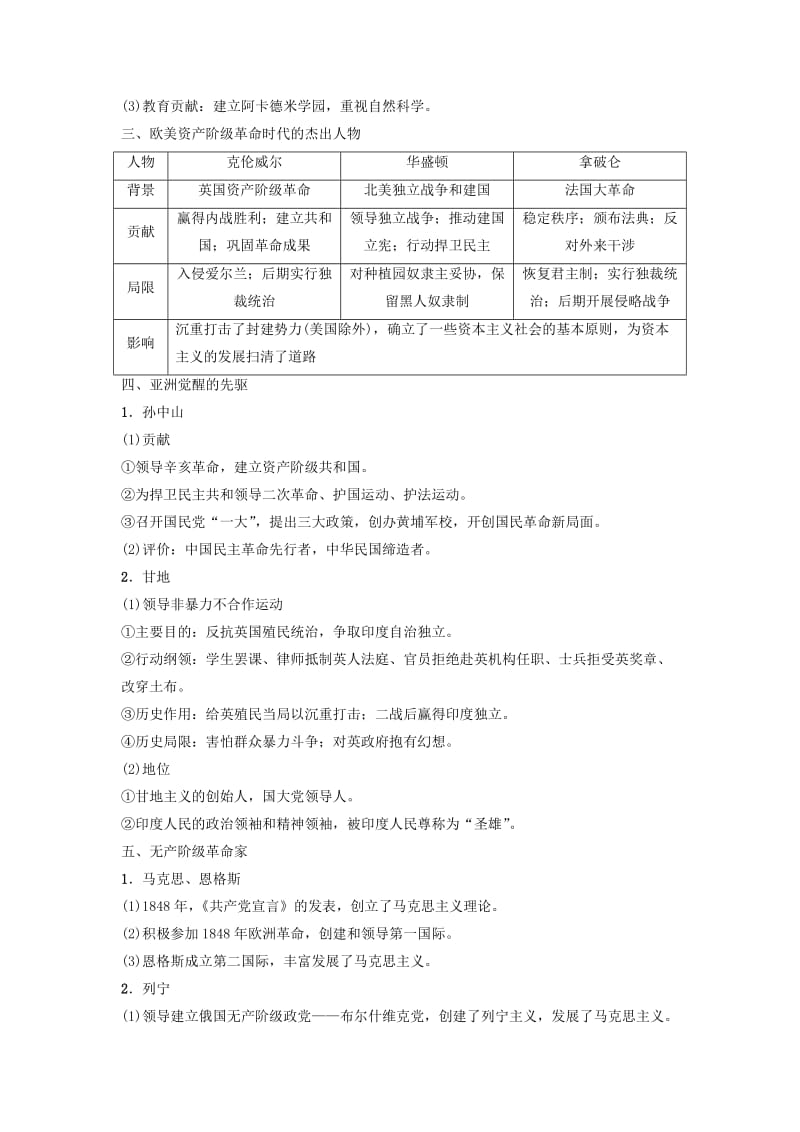 2019年度高考历史一轮复习 选考4 中外历史人物评说学案 岳麓版.doc_第2页