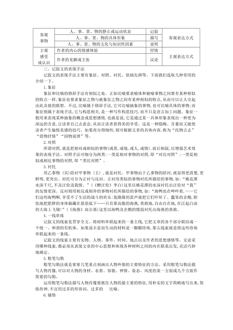 2018版高中语文 写作同步序列 第一讲 无规矩不成方圆—把握记叙文的文体特征导学案 新人教版必修1.doc_第2页