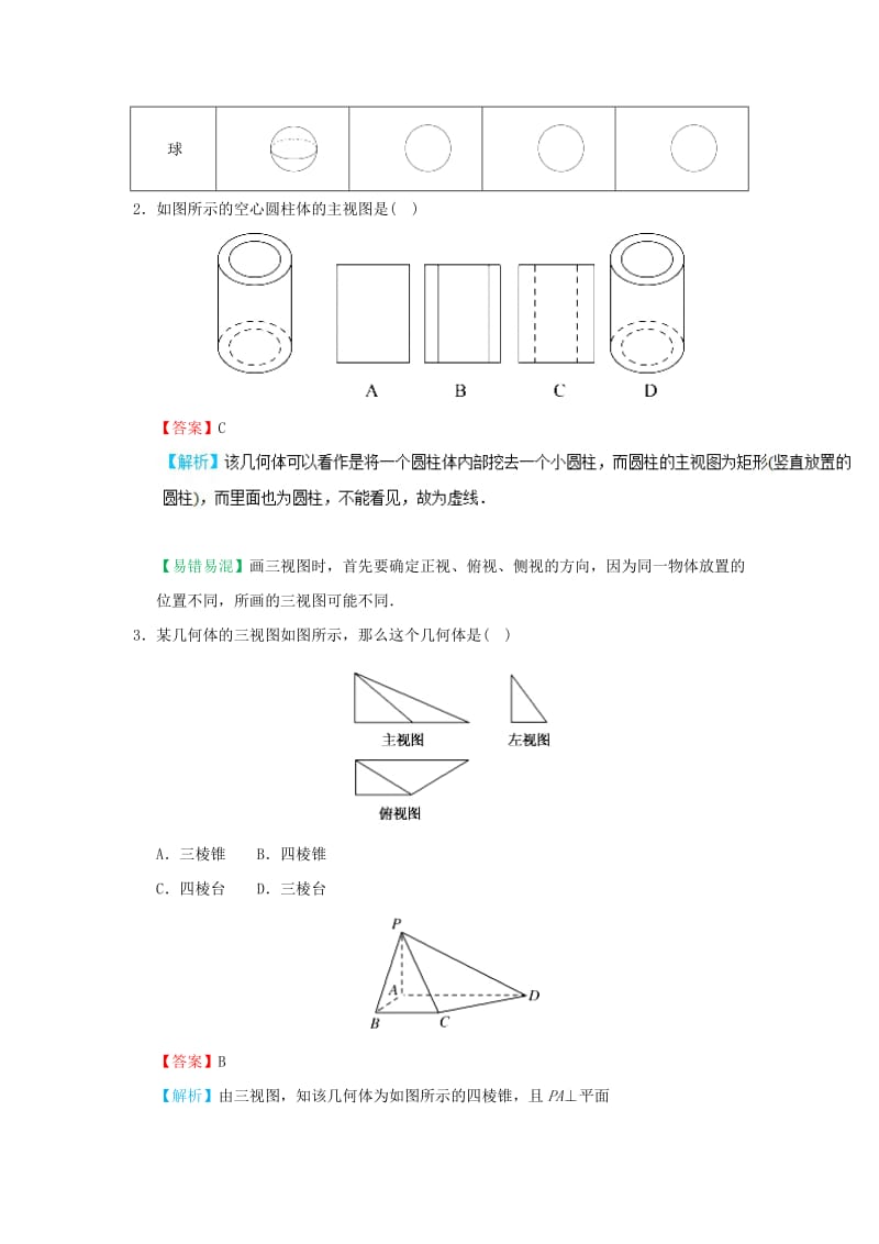 2018-2019学年高中数学 考点09 三视图的综合题庖丁解题 新人教A版必修2.doc_第3页