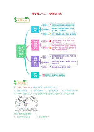 2019高考地理第一輪復(fù)習(xí) 專題9 微專題三十三 地理信息技術(shù)思維導(dǎo)圖學(xué)案.doc