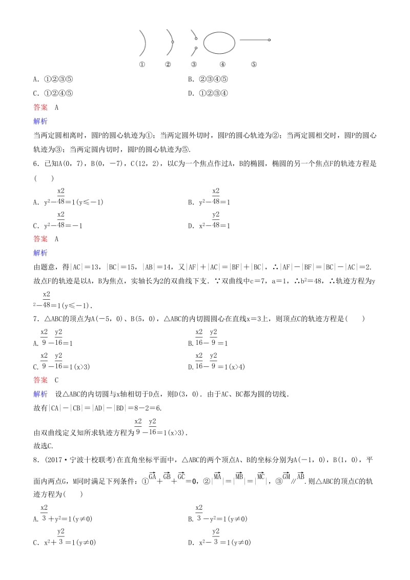 2019高考数学一轮复习 第9章 解析几何 专题研究1 曲线与方程练习 理.doc_第2页