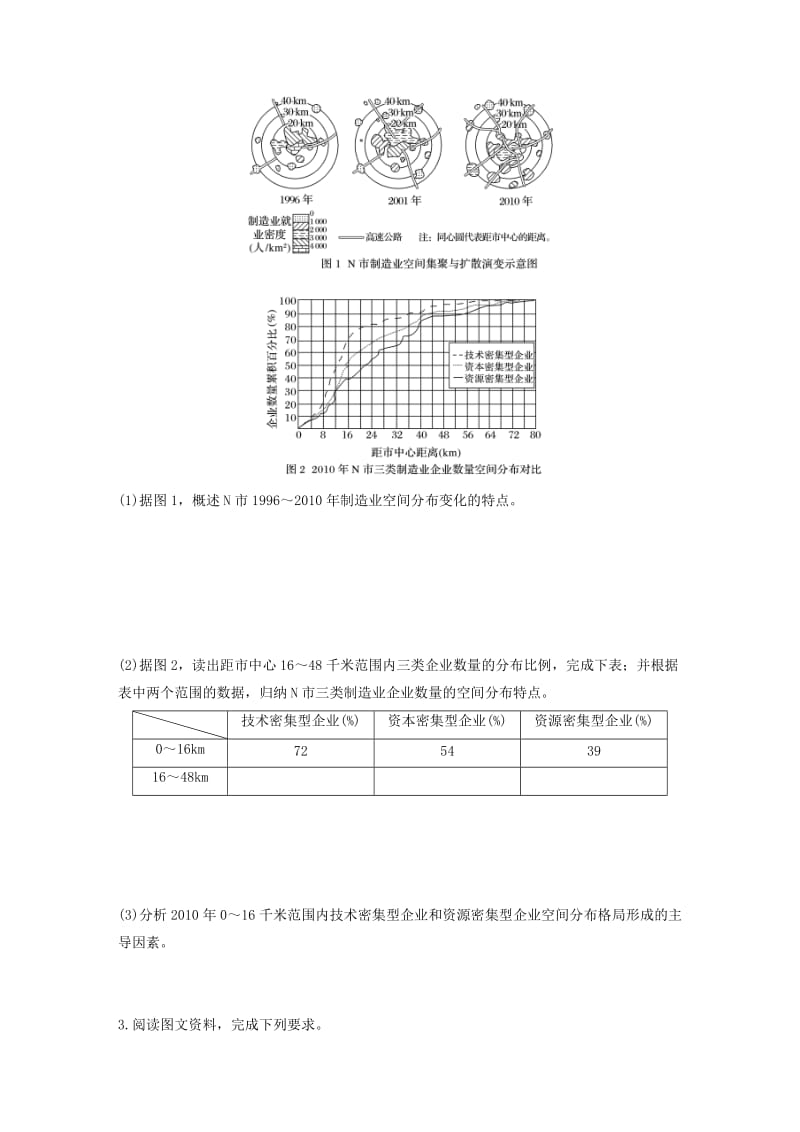 2020版高考地理一轮复习 专题六 农业与工业 高频考点56 工业集聚与分散主观题规范解答练习（含解析）.docx_第2页