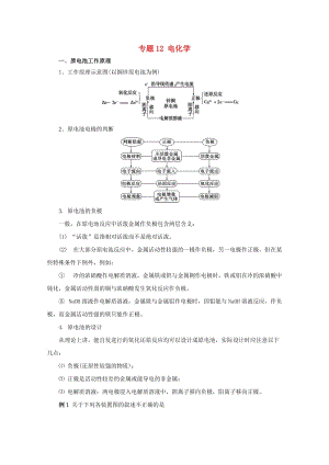 2019年高考化學(xué)大串講 專題12 電化學(xué)教案.doc