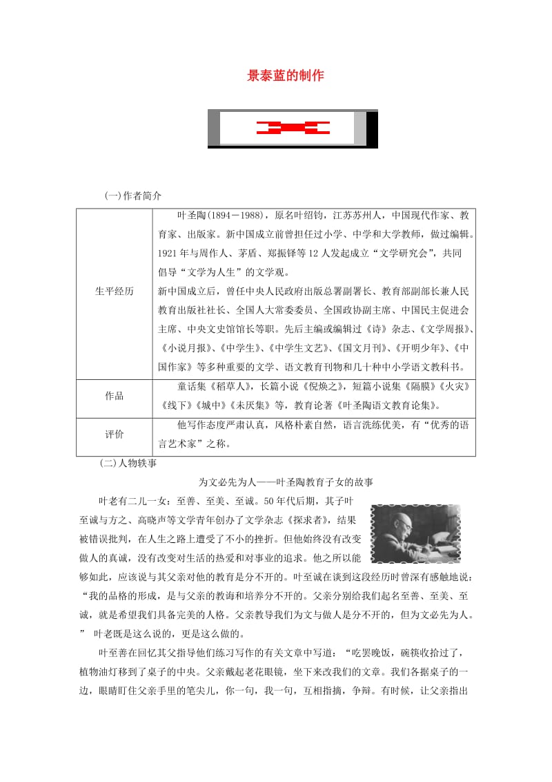 2019年高中语文 第一专题 第5课 景泰蓝的制作讲义 苏教版必修5.doc_第1页