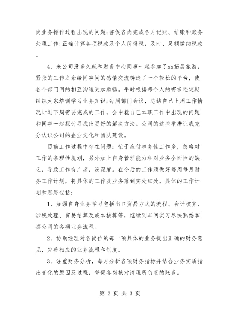 实习生财务试用期转正工作总结.doc_第2页