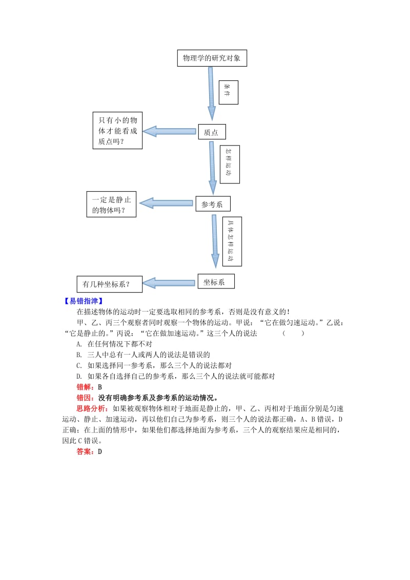 2018高中物理 第一章 运动的描述 1.1 质点、参考系、空间和时间学案 教科版必修1.doc_第3页